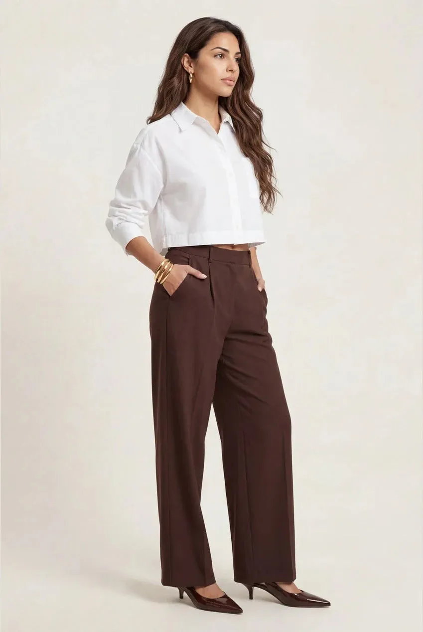 Linen Blend Wide Leg Trouser by Urban Bliss sold by Goddiva product image thumbnail 3