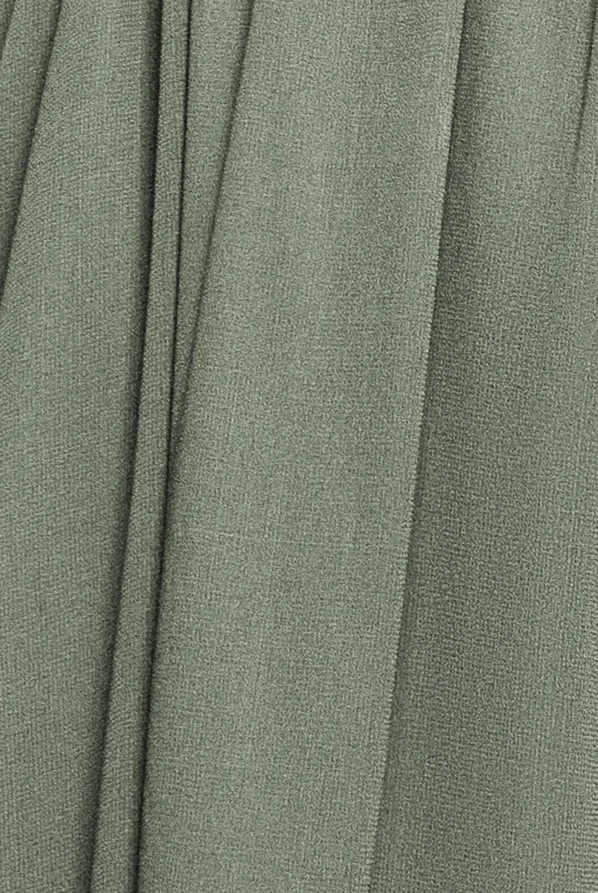 Wrap Back With Front Slit Chiffon Maxi Dress - Sage Green by Goddiva Plus sold by Goddiva product image thumbnail 5