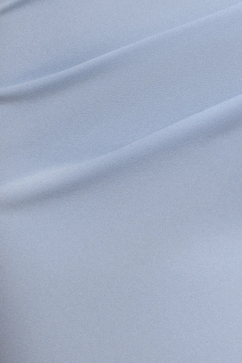 Off The Shoulder Pleated Waist Maxi Dress - Powder Blue by Goddiva sold by Goddiva product image thumbnail 4