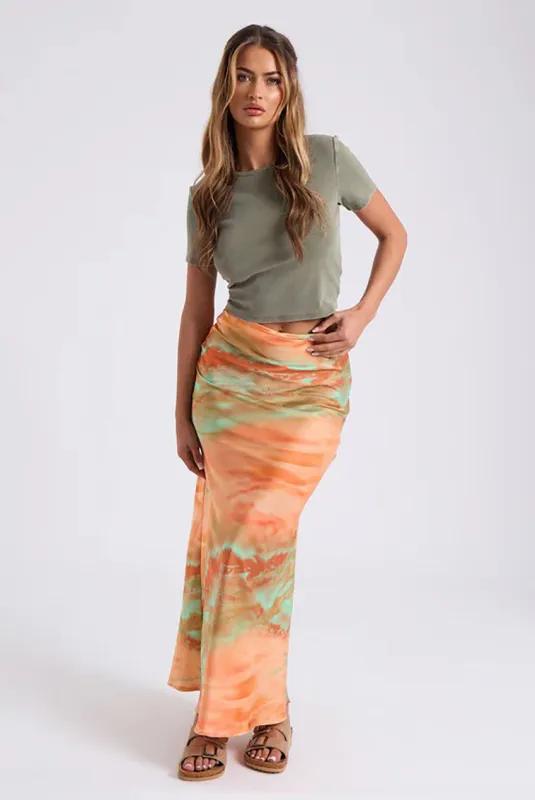 Tie Dye Bias Cut Maxi Skirt by Urban Bliss made by Goddiva