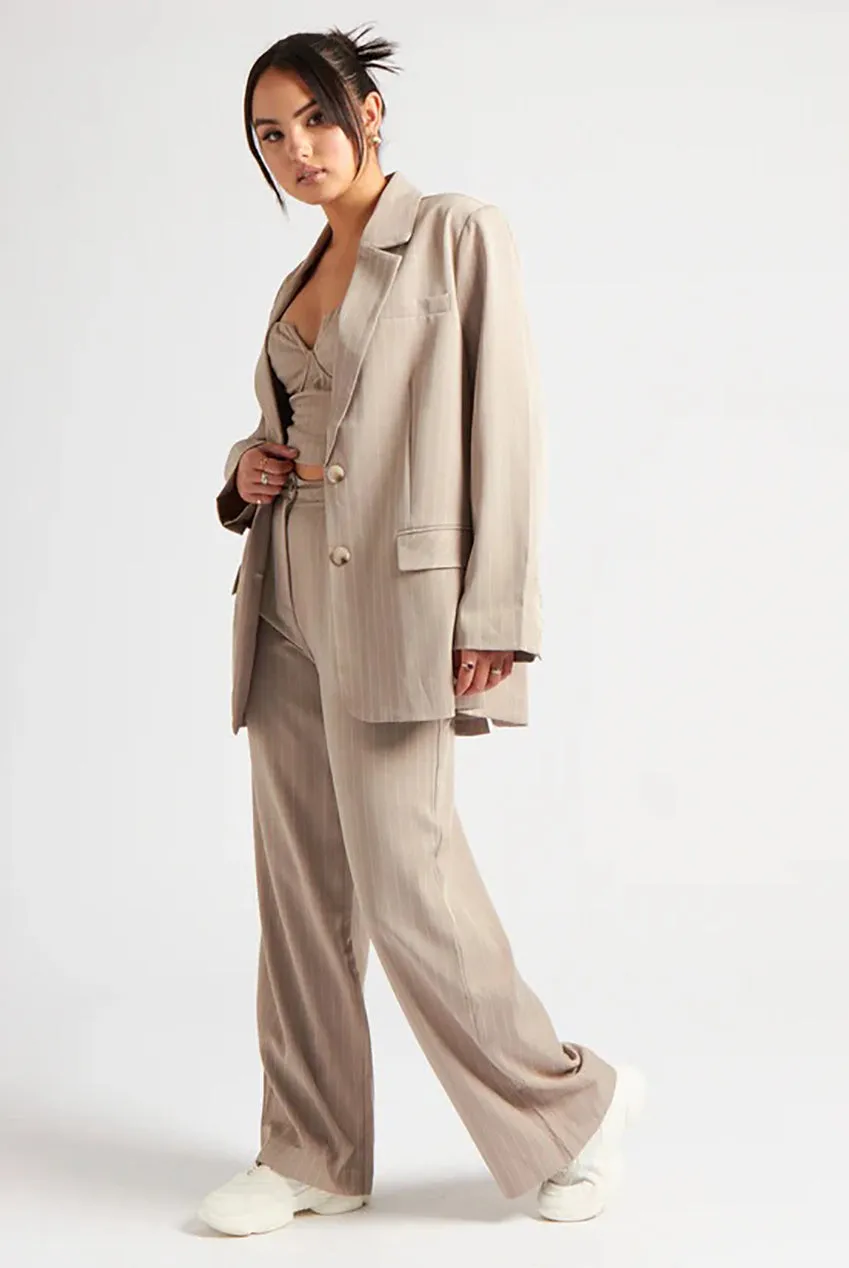 Striped Blazer by Urban Bliss sold by Goddiva product image thumbnail 2