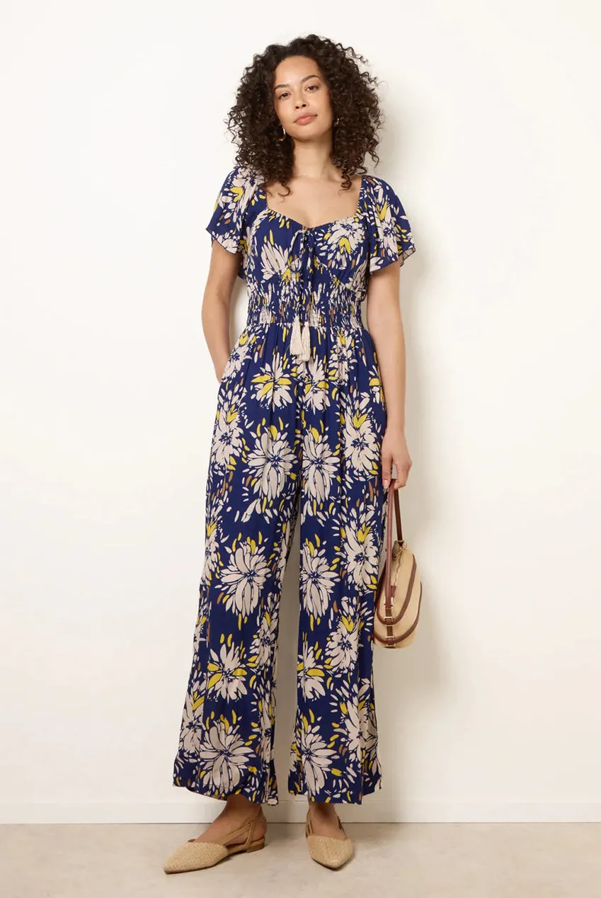 Shirred Waist Wide Leg Jumpsuit by Blue Vanilla sold by Goddiva product image thumbnail 3