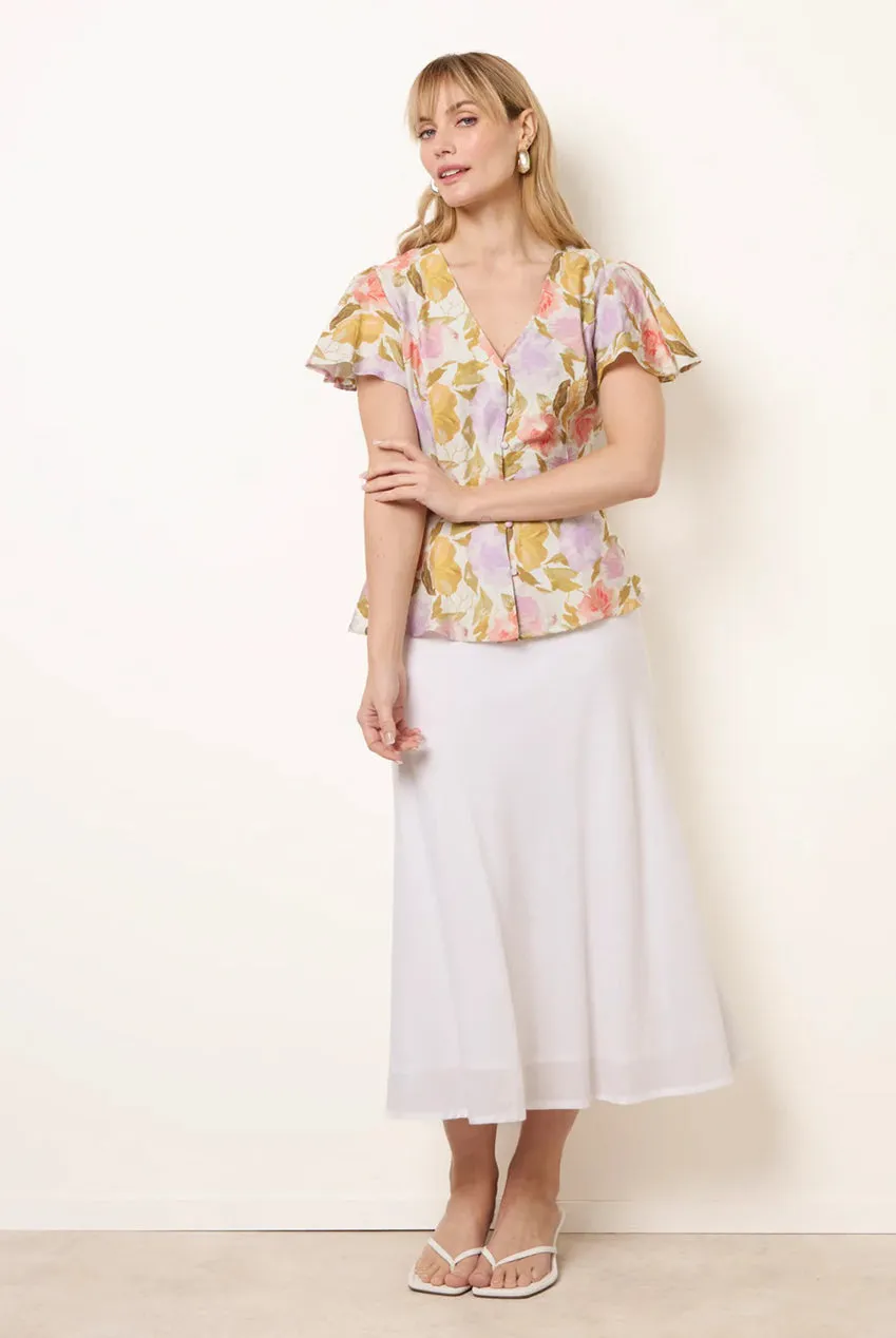 Floral Peplum Top by Blue Vanilla sold by Goddiva product image thumbnail 3