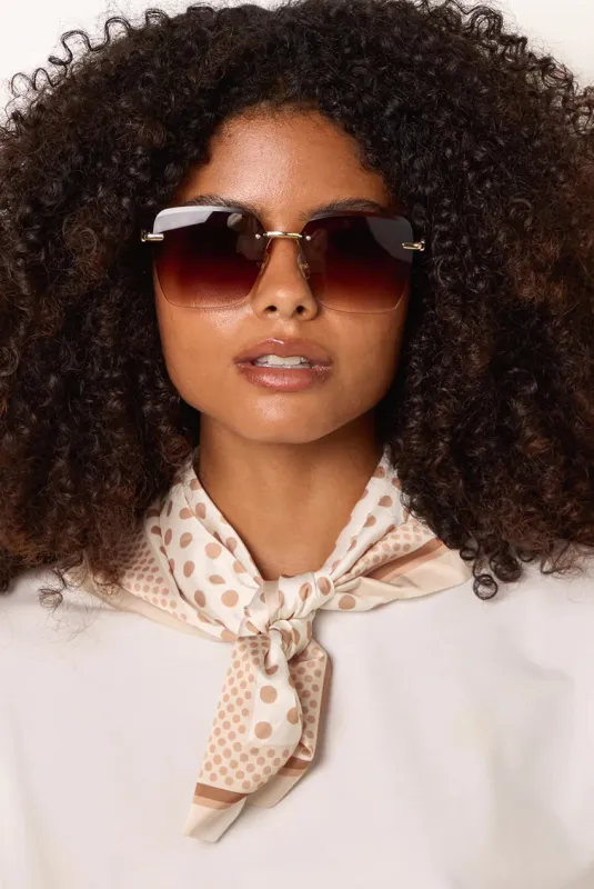 Frameless Oversized Sunglasses by Blue Vanilla made by Blue Vanilla