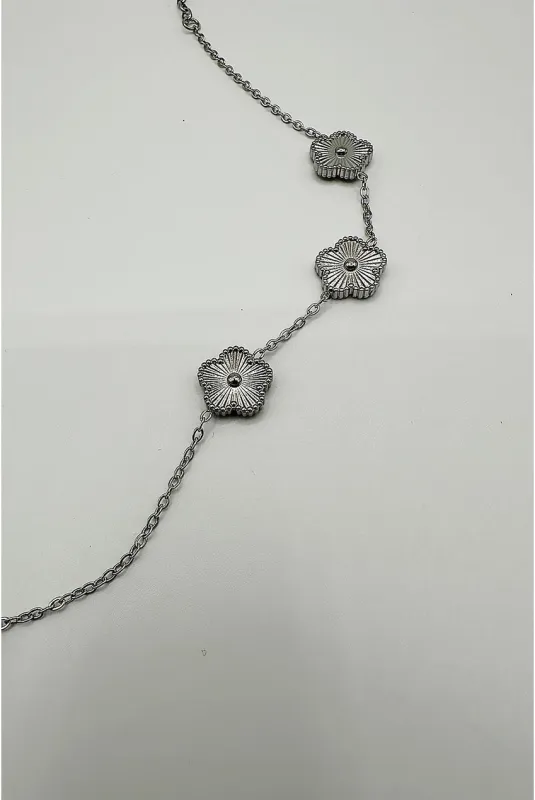 Floral Bracelet In Silver by SVNX made by Goddiva
