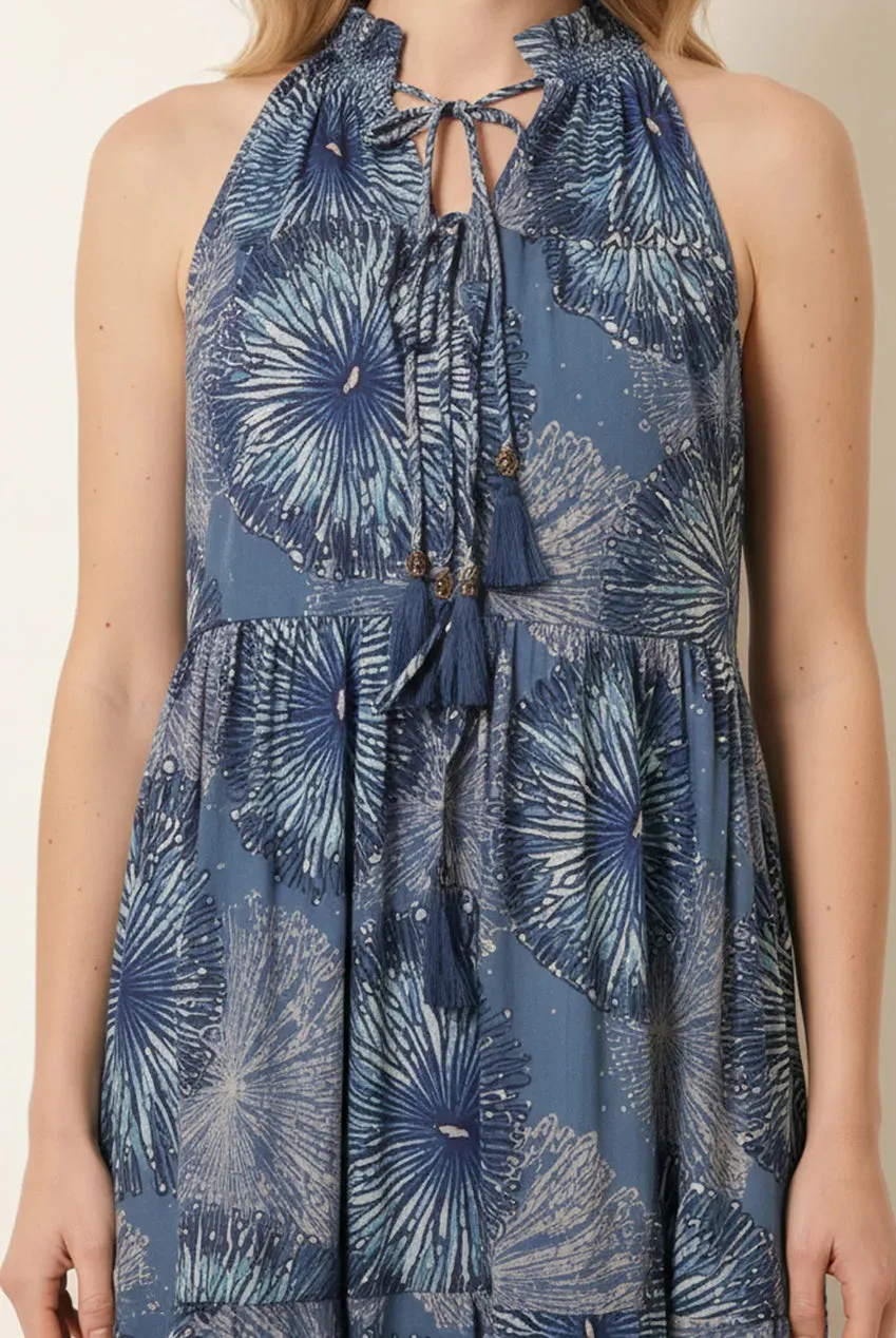 Tiered Tie Front Dress by Blue Vanilla sold by Goddiva product image thumbnail 4