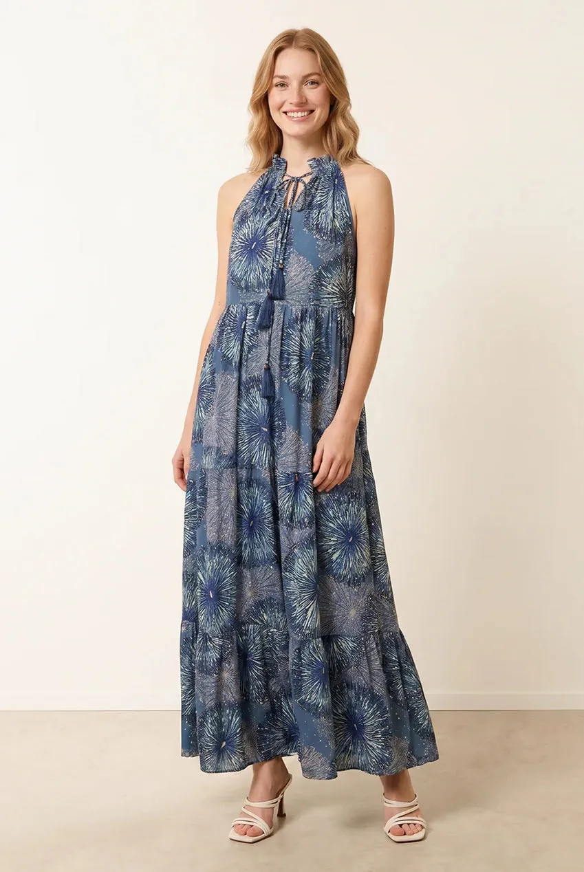Tiered Tie Front Dress by Blue Vanilla sold by Goddiva