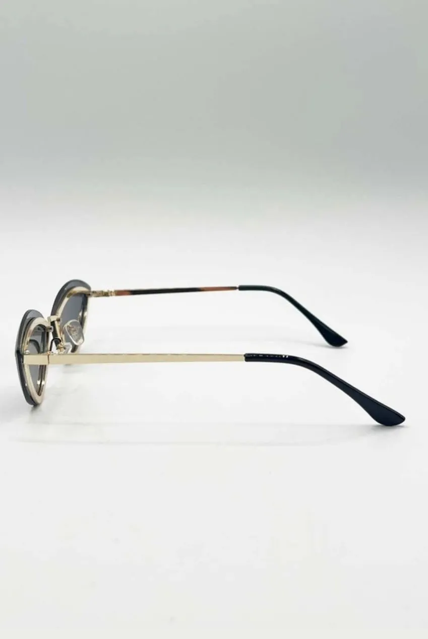 Diamante Cat-Eye Sunglasses In Black by SVNX sold by Goddiva product image thumbnail 3
