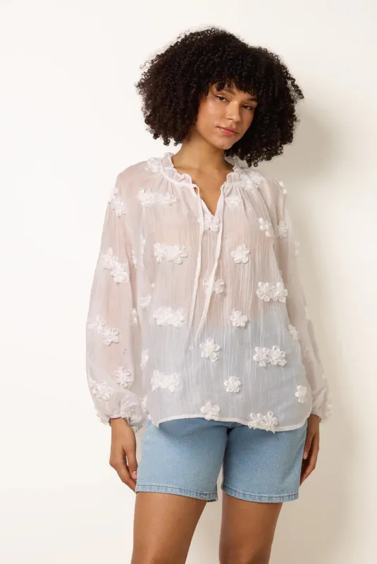 Floral Embroidery Top by Blue Vanilla made by Blue Vanilla