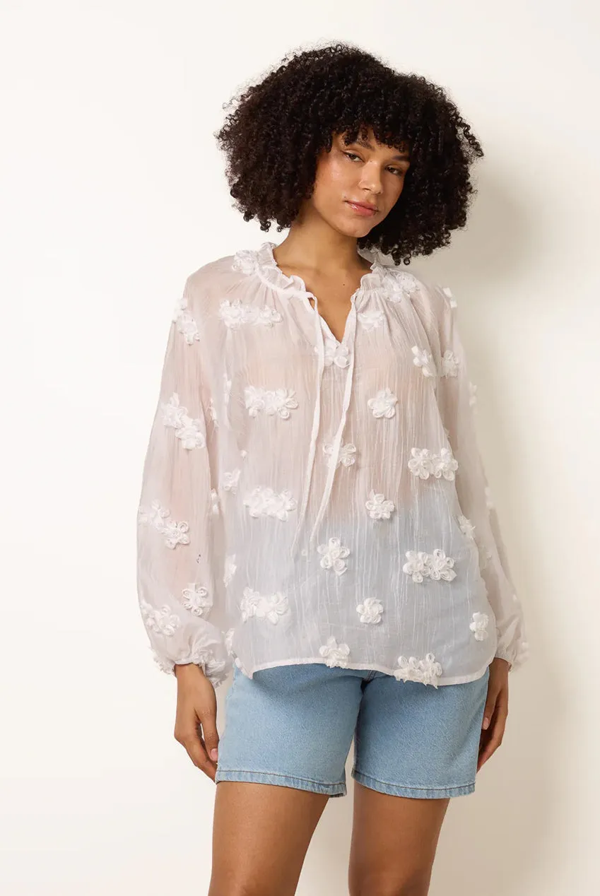 Floral Embroidery Top by Blue Vanilla sold by Goddiva