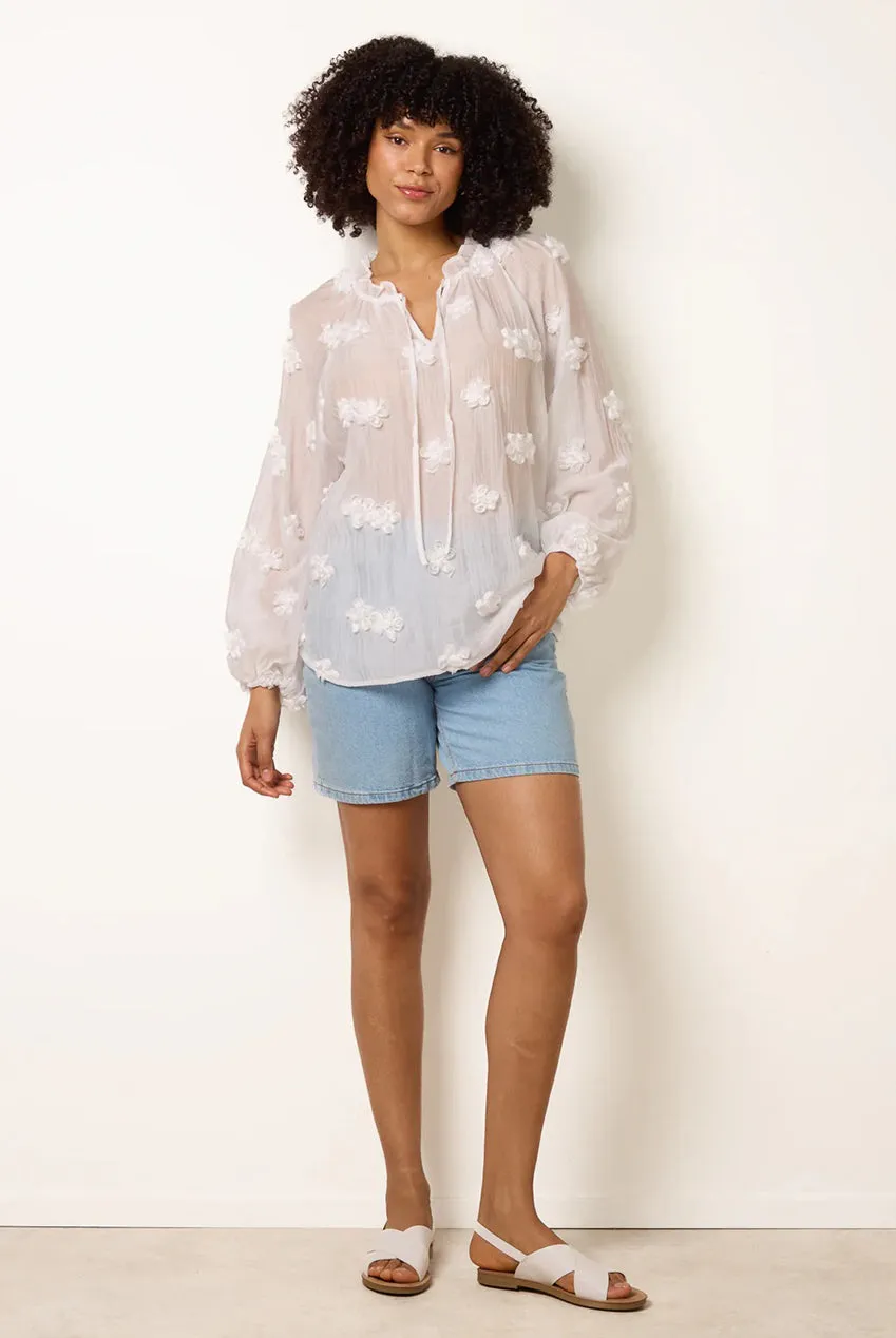 Floral Embroidery Top by Blue Vanilla sold by Goddiva product image thumbnail 3