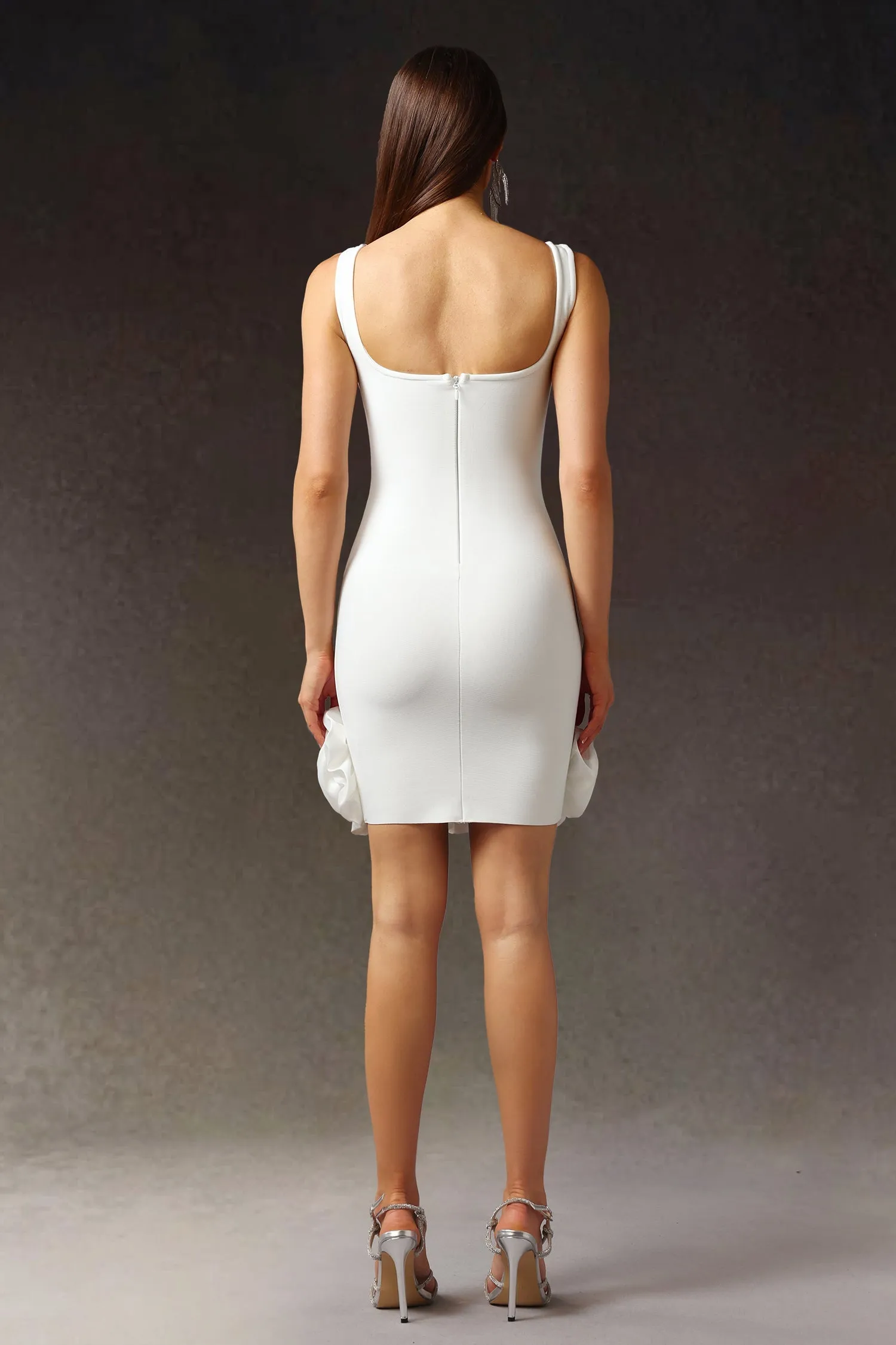 Nomi Sleeveless Diamond Flowers Mini Dress by Bella Barnett sold by Goddiva product image thumbnail 2