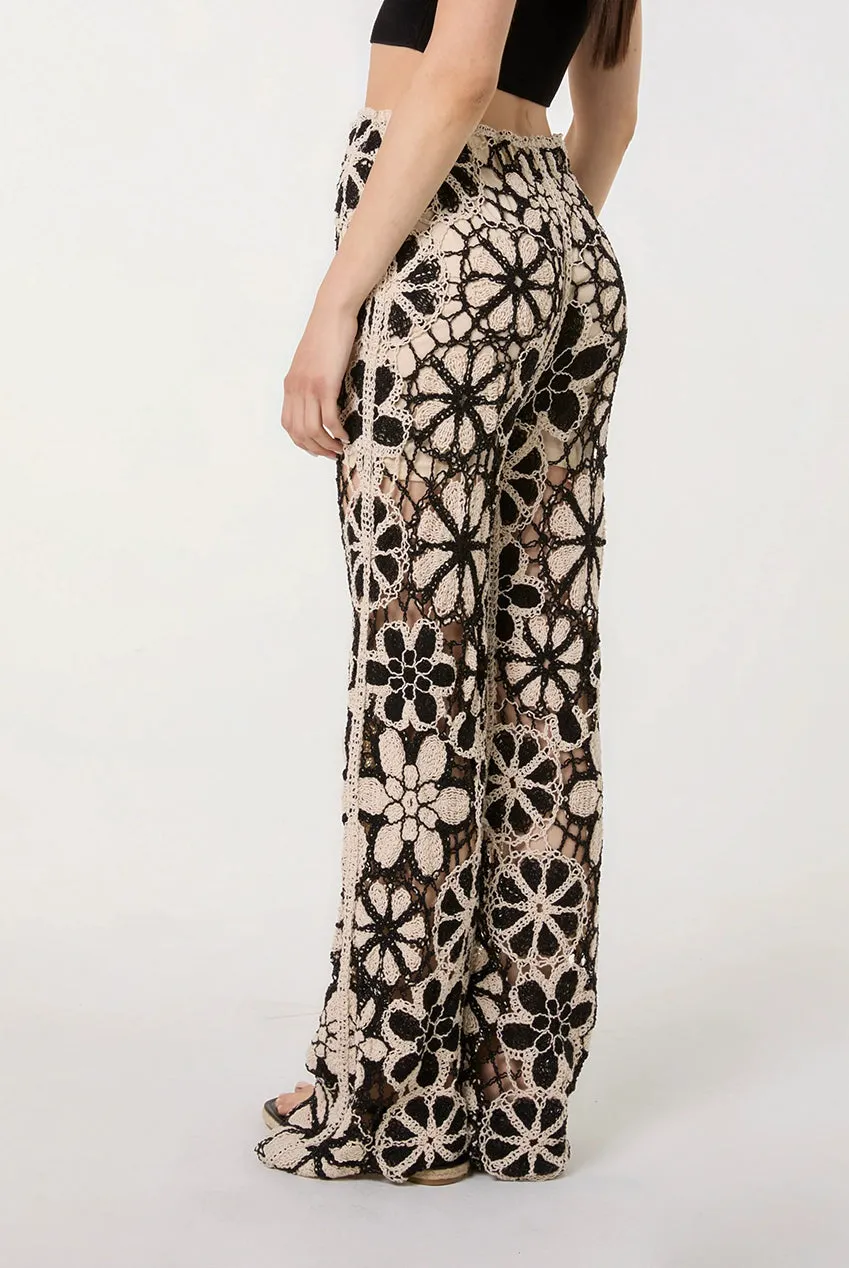 Crochet Pants With Flower Pattern by Pink Vanilla sold by Goddiva product image thumbnail 2