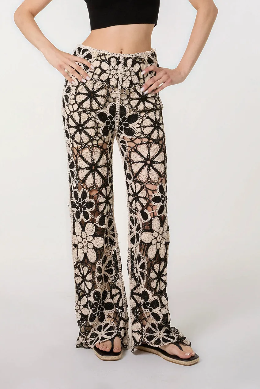 Crochet Pants With Flower Pattern by Pink Vanilla sold by Goddiva product image thumbnail 3