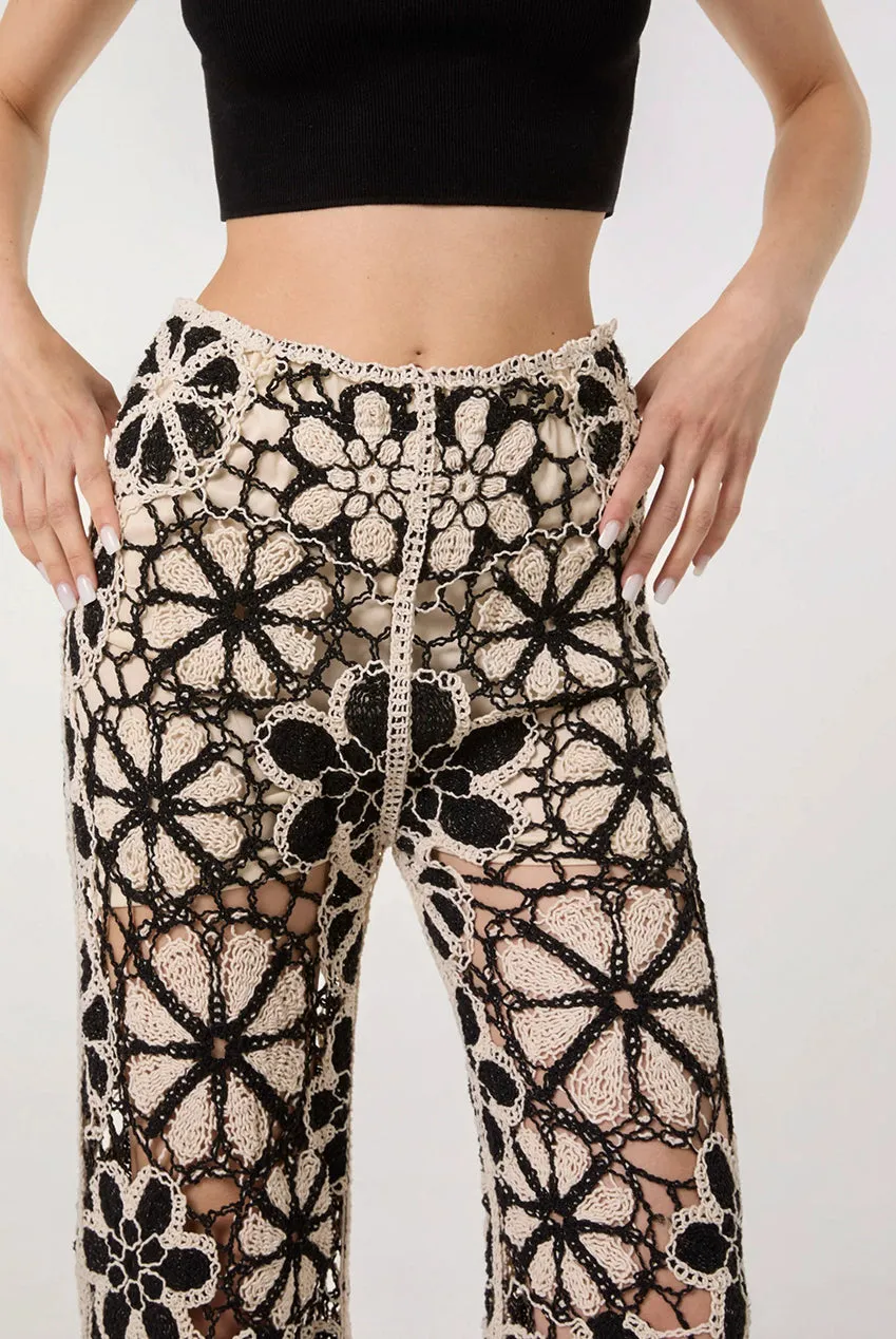 Crochet Pants With Flower Pattern by Pink Vanilla sold by Goddiva product image thumbnail 4