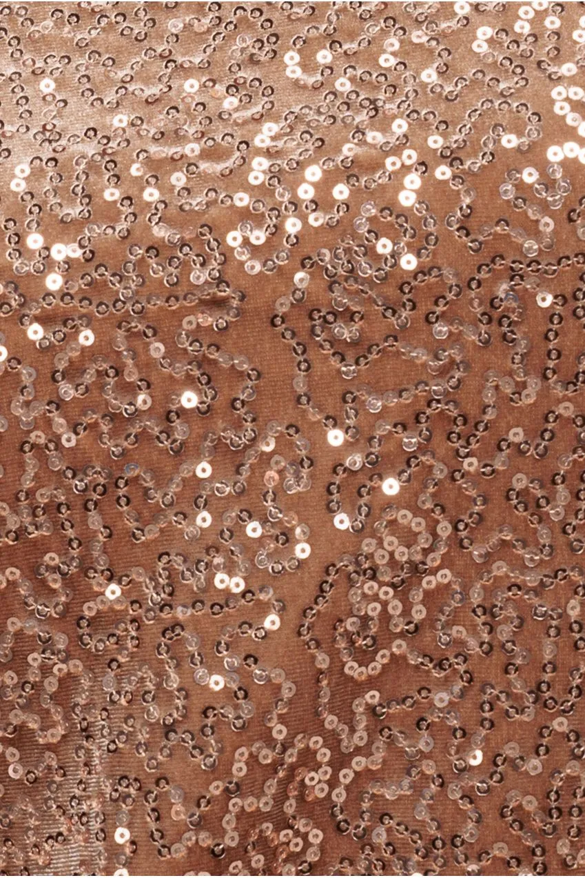 Sequin Velvet Jumper - Champagne by Goddiva sold by Goddiva product image thumbnail 5