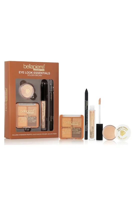 Eye Look Essentials Kit - Golden Brown by Bellapierre made by Goddiva