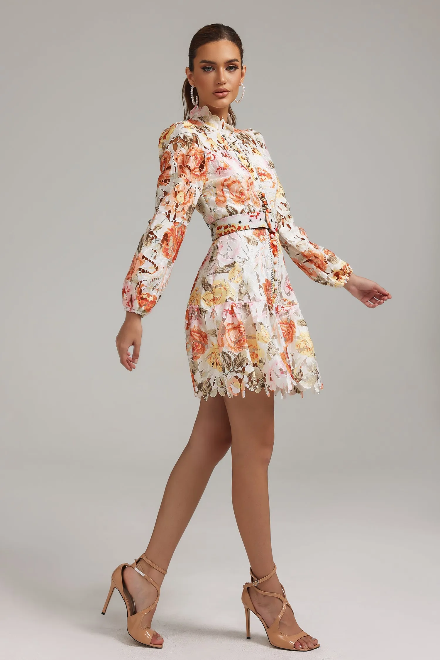 Jenny Printed Cutout Mini Dress by Bella Barnett sold by Goddiva product image thumbnail 4