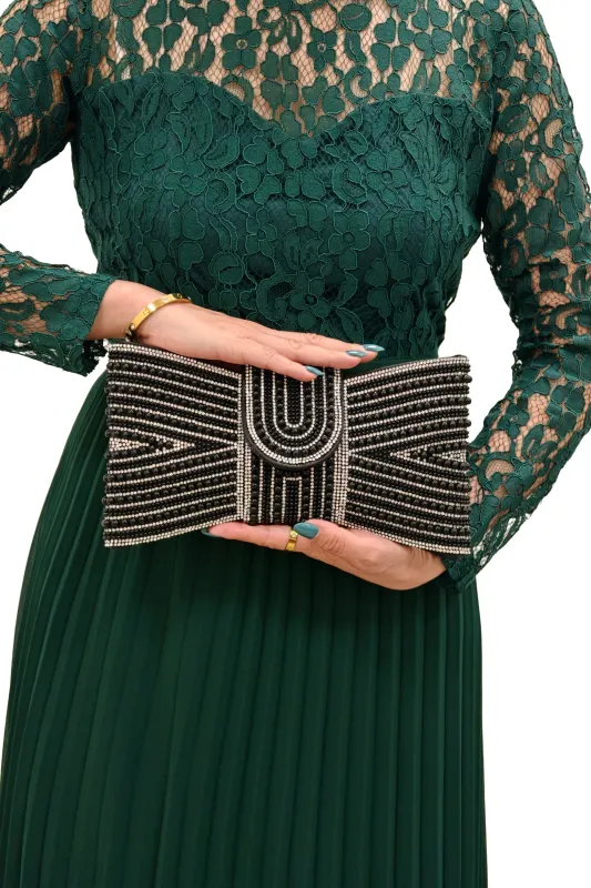 Pearl Bow Clutch Bag by Double Second made by Goddiva