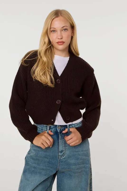 Cropped Button Cardigan by Pink Vanilla made by PinkVanilla