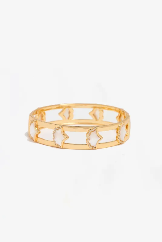Gingko Gold Shell Bangle by Uchi & Soto made by Goddiva