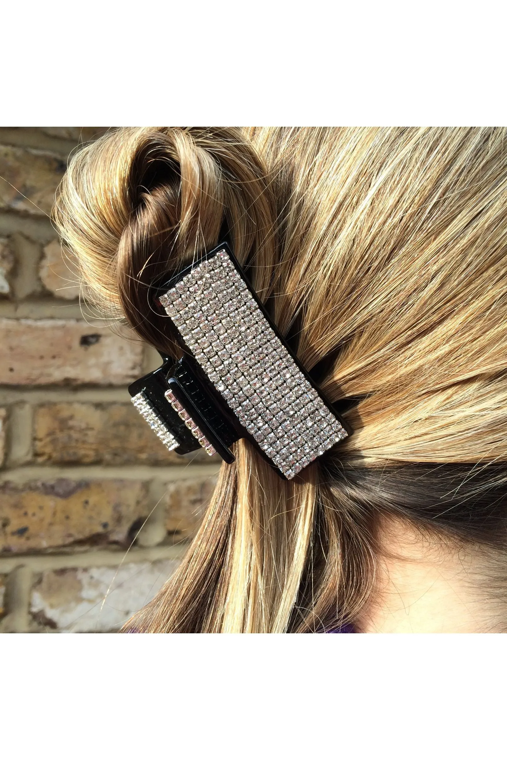 Diamante Hair Clip Claw Medium by QueenMee Accessories sold by Goddiva product image thumbnail 3