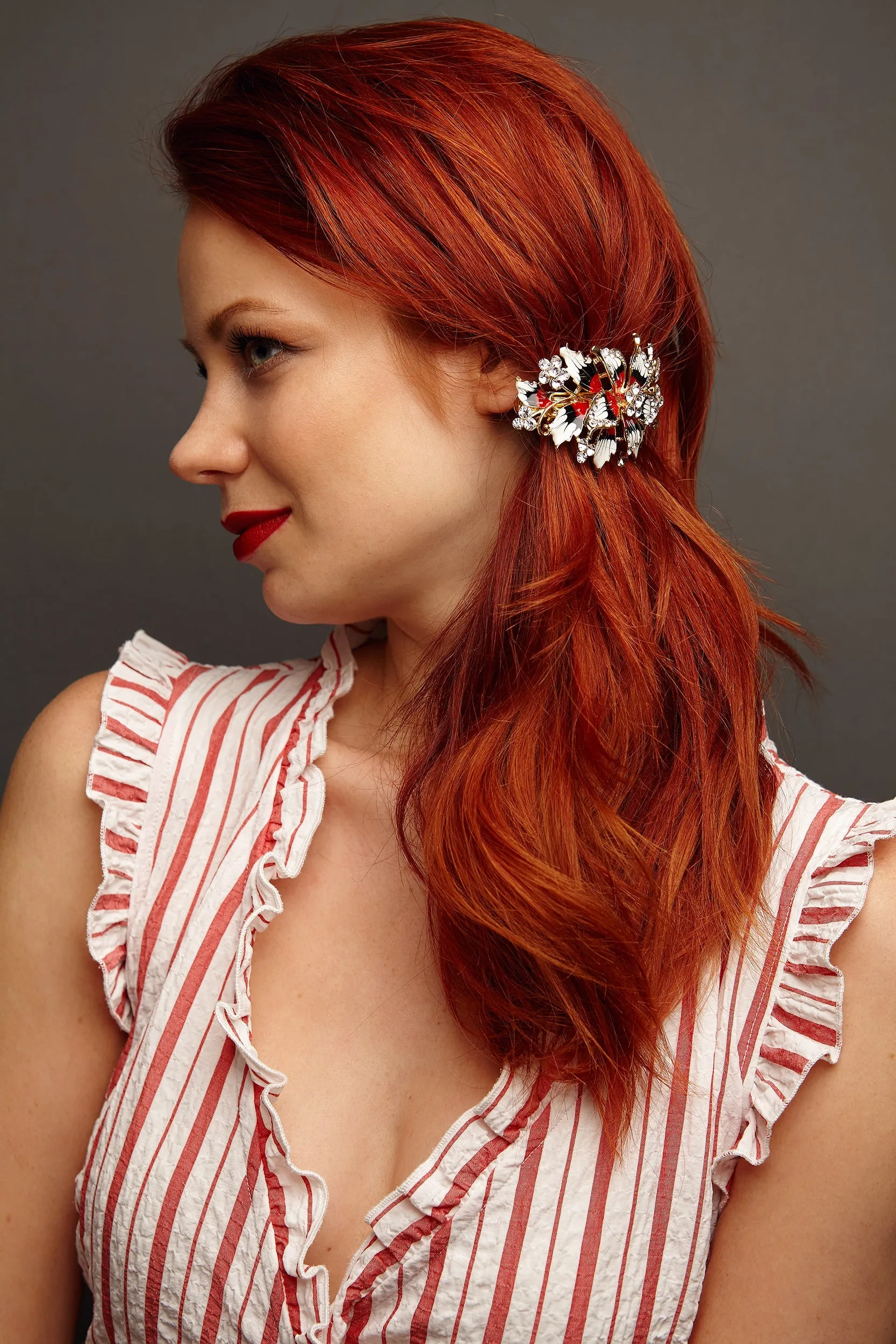 Flower Hair Clip Vintage Inspired by QueenMee Accessories sold by Goddiva product image thumbnail 3