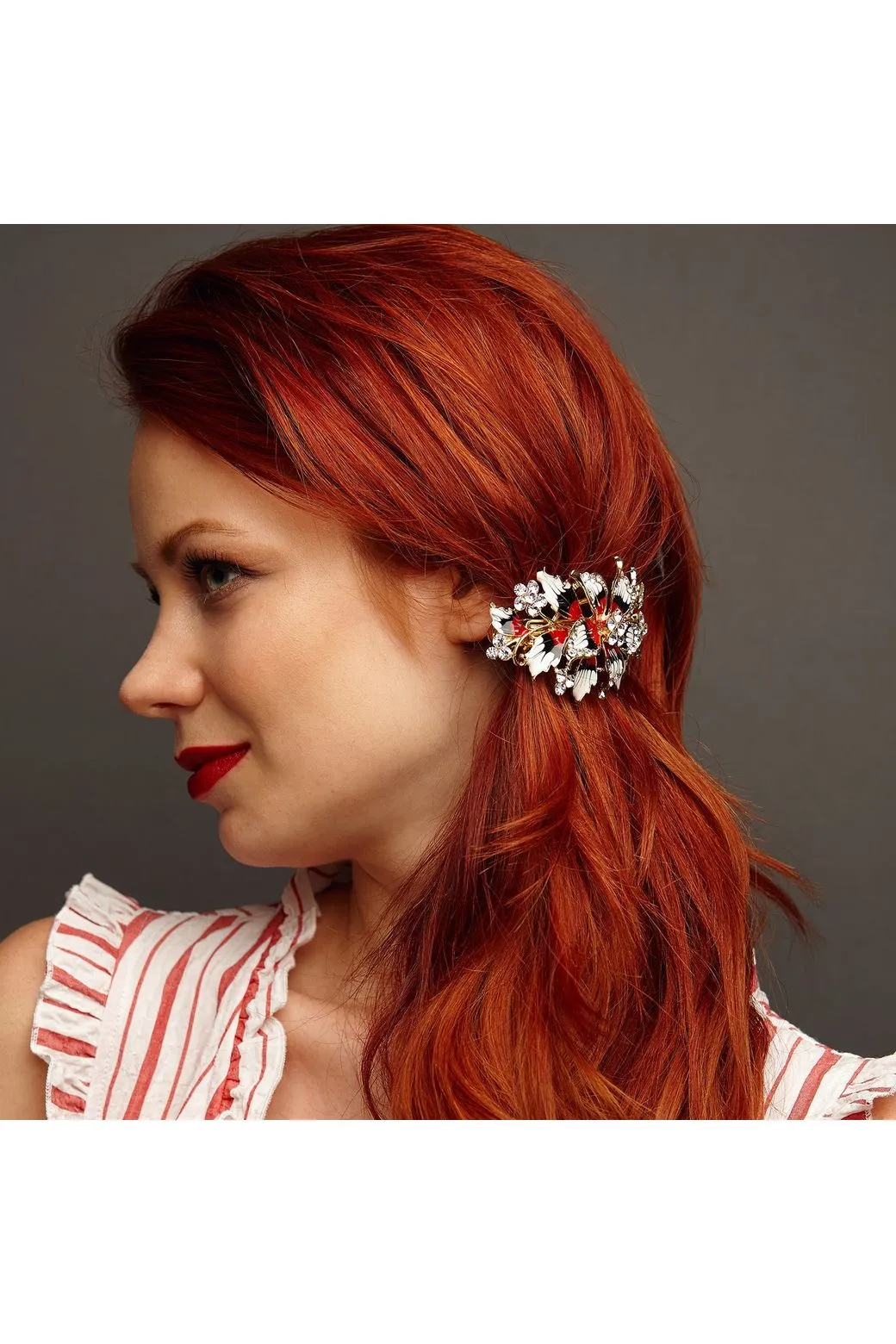 Flower Hair Clip Vintage Inspired by QueenMee Accessories sold by Goddiva product image thumbnail 2