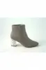 Glitz Shoes Celine Sabatine Glitter Heel Suede Ankle Boot sold by Goddiva