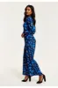 Liquorish Blue Abstract Print Jumpsuit sold by Goddiva