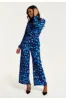 Liquorish Blue Abstract Print Jumpsuit sold by Goddiva