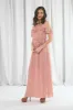 Pink Double Frill Off Shoulder Wrap Maxi Dress by Double Second sold by Goddiva