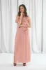 Pink Double Frill Off Shoulder Wrap Maxi Dress by Double Second sold by Goddiva