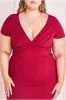 Goddiva Plus Sweetheart Neck Maxi Dress - Wine sold by Goddiva