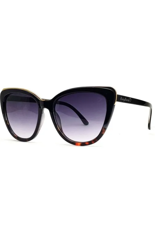 Ruby Rocks Roseanne Cateye Sunglasses In Black & Tort made by Goddiva