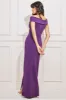 Scuba Bardot Wrap Maxi Dress - Purple by Goddiva sold by Goddiva