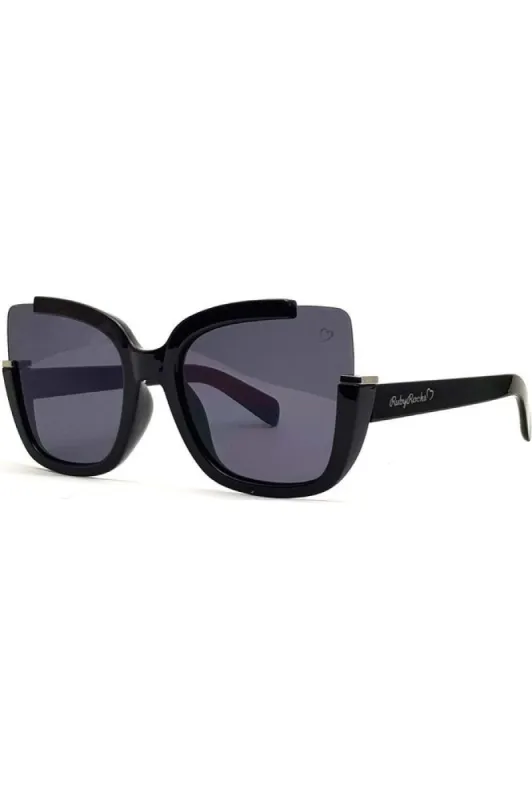 Ruby Rocks Elizabeth Square Sunglasses In Black sold by Goddiva