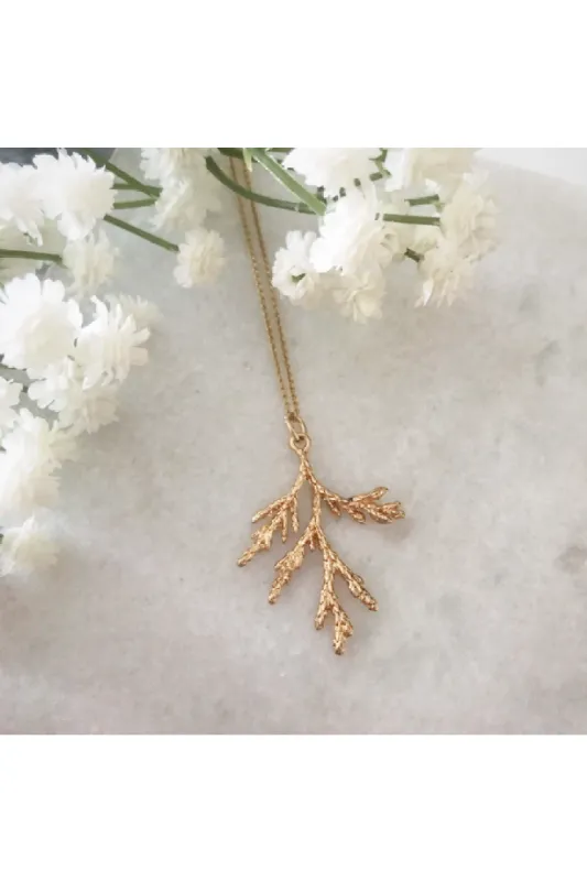 Wisteria London Aster Gold Branch Necklace sold by Goddiva
