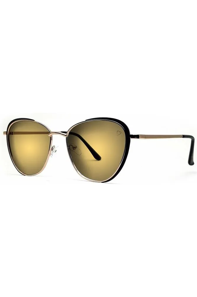 Ruby Rocks Sam Jo Cateye Sunglasses In Gold sold by Goddiva
