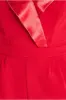 Satin Collar Scuba Jumpsuit - Red by Goddiva sold by Goddiva