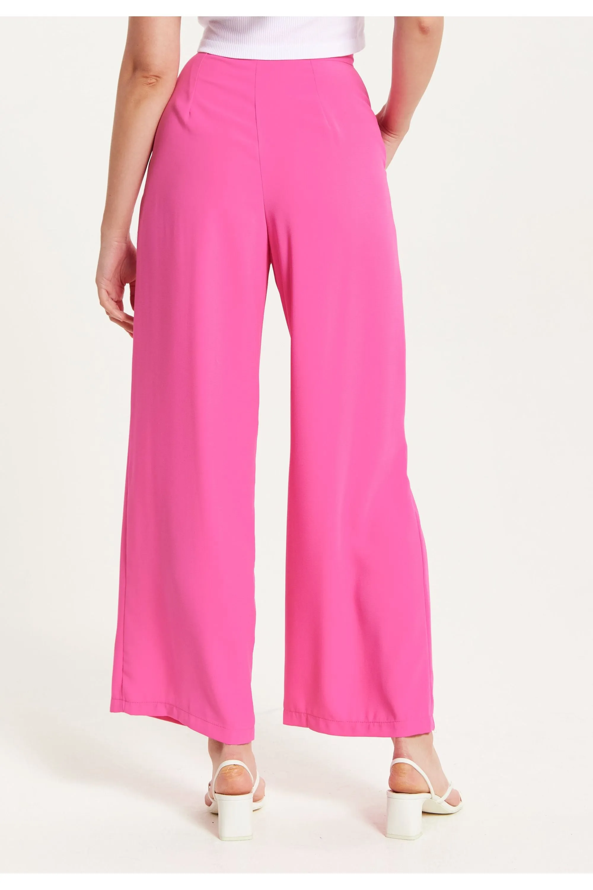 Pink Wide Leg Trousers by Liquorish sold by Goddiva product image thumbnail 5