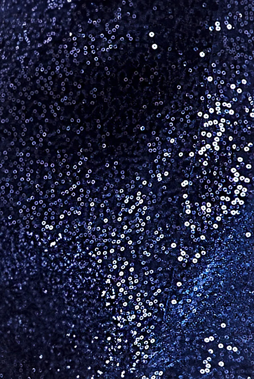 Sequin Velvet Bandeau Maxi Dress - Navy by Goddiva sold by Goddiva product image thumbnail 4
