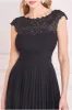 Crochet & Pleated Top Midi - Black by Goddiva sold by Goddiva