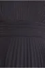 Crochet & Pleated Top Midi - Black by Goddiva sold by Goddiva