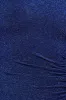 Open Lurex Back One Sleeve Maxi Dress - Royal Blue by Goddiva sold by Goddiva