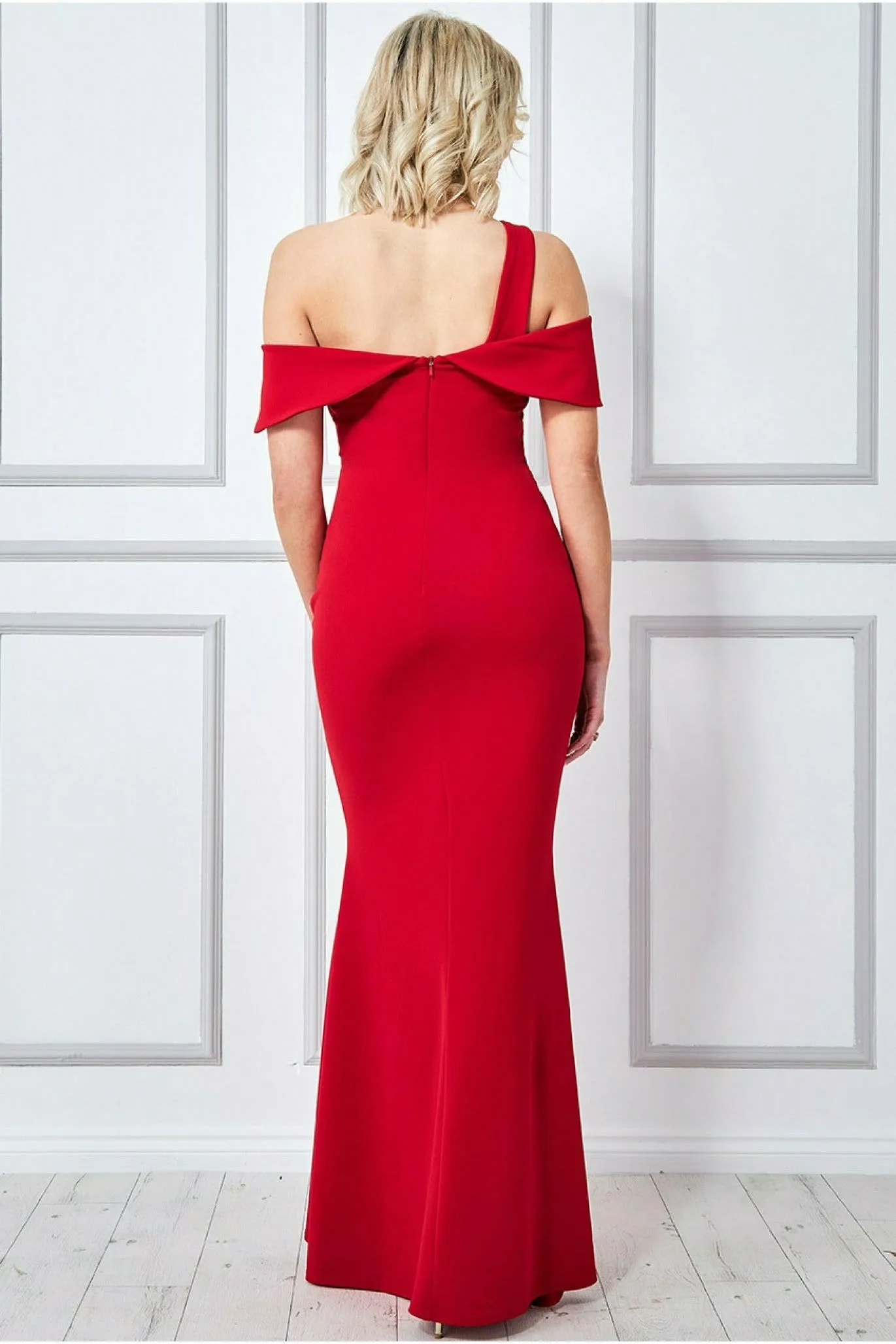 Goddiva One Shoulder Knot Maxi - Red sold by Goddiva product image thumbnail 2