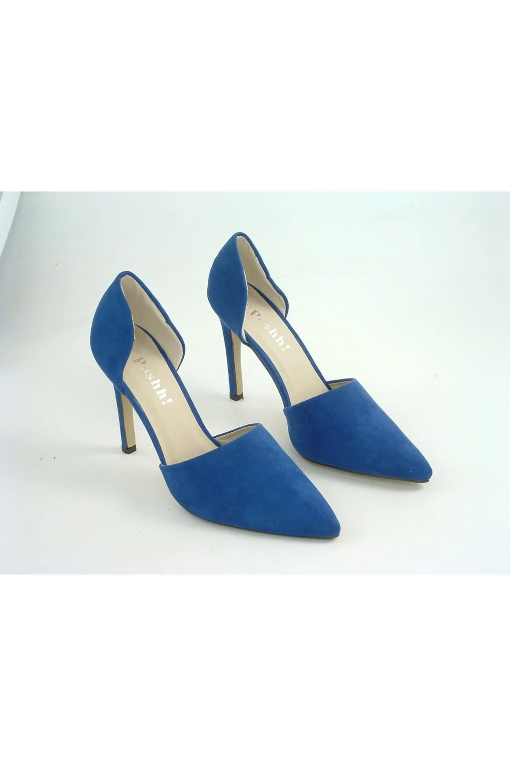Glitz Shoes Divine Blue Faux Nubuck Shoes sold by Goddiva product image thumbnail 3