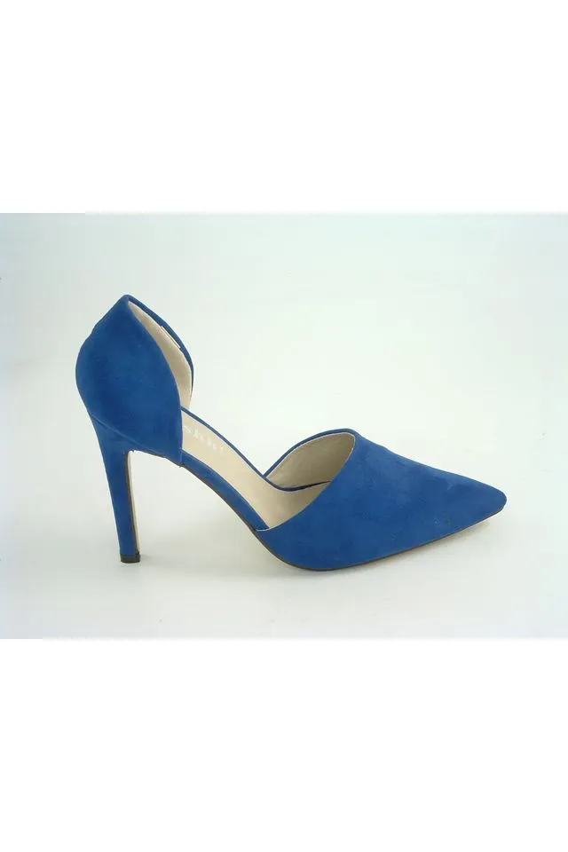 Glitz Shoes Divine Blue Faux Nubuck Shoes sold by Goddiva product image thumbnail 4