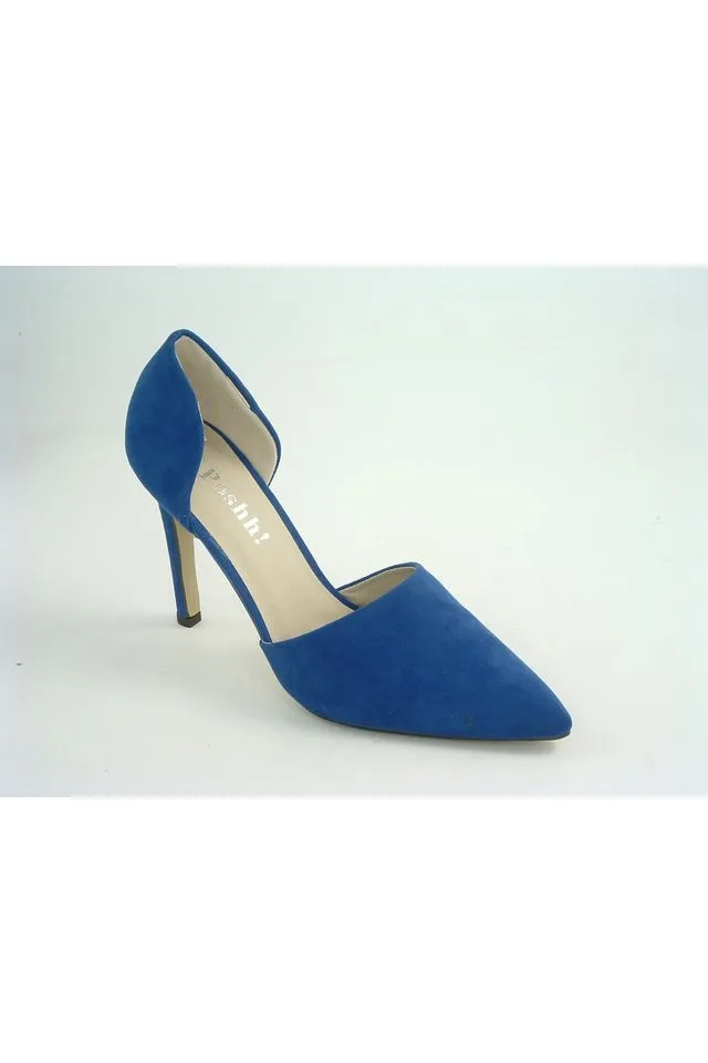 Glitz Shoes Divine Blue Faux Nubuck Shoes sold by Goddiva product image thumbnail 5
