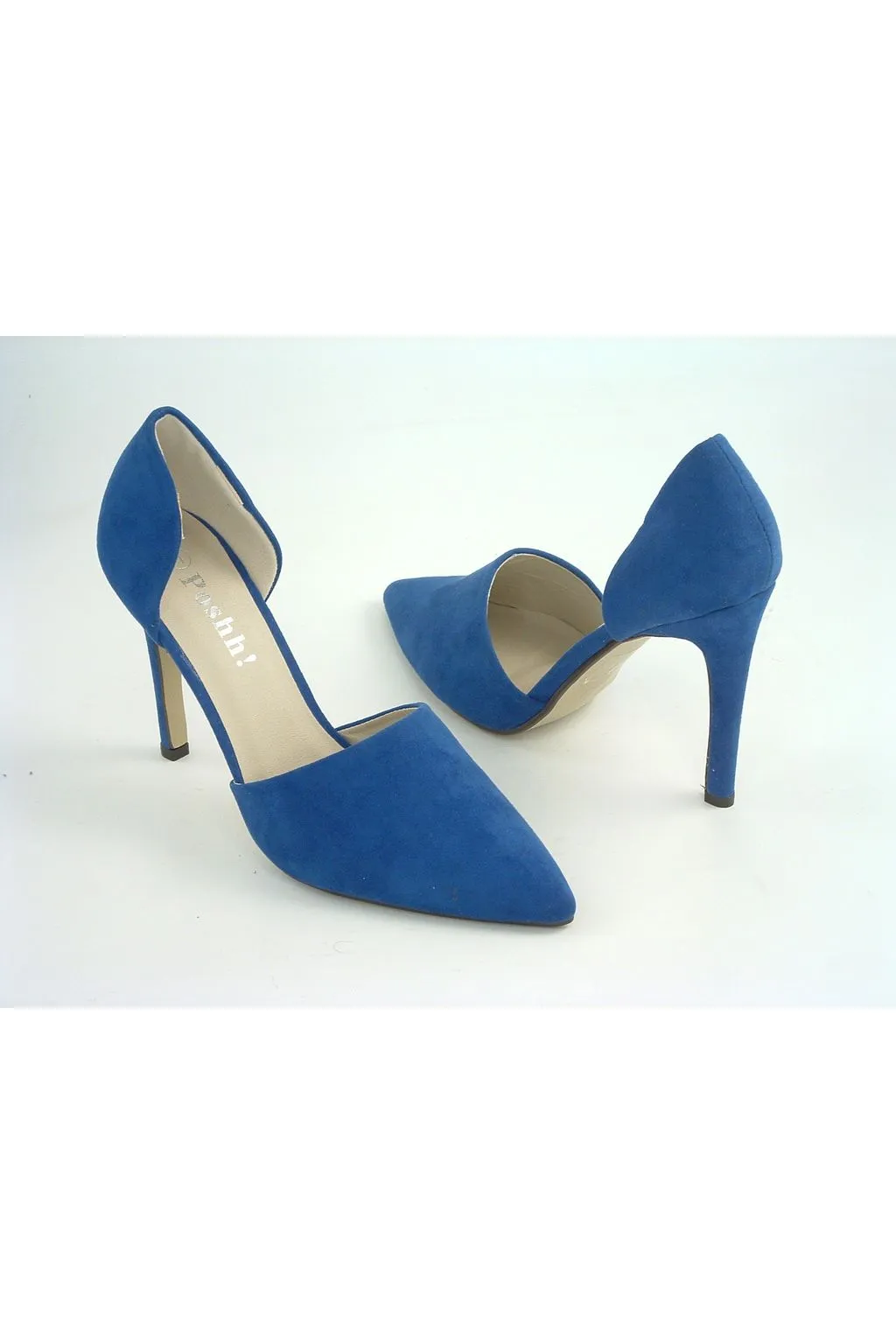 Glitz Shoes Divine Blue Faux Nubuck Shoes sold by Goddiva product image thumbnail 2